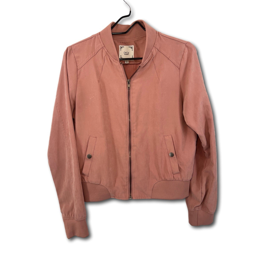 Iris Jacket Full Zip Pink Rose Girls Size Medium